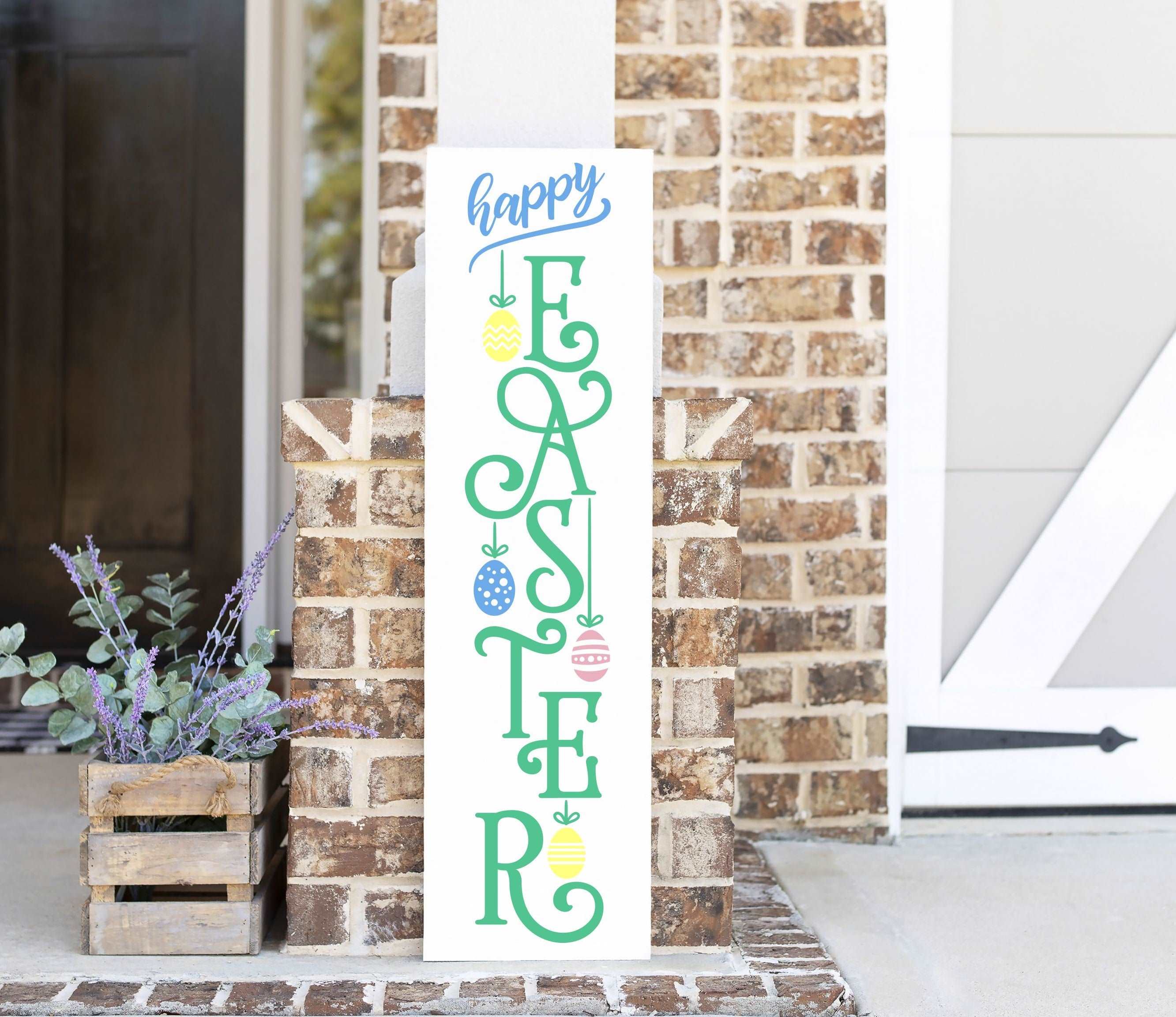 Happy Easter Porch Plank