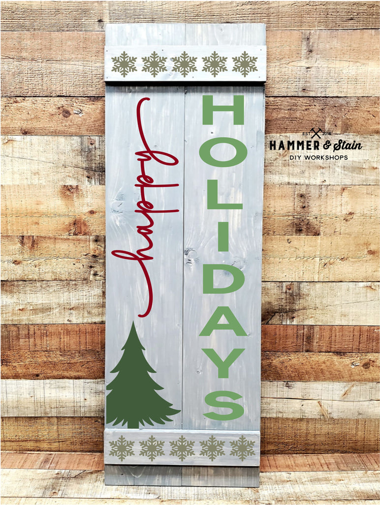 Happy Holidays Porch Shutter