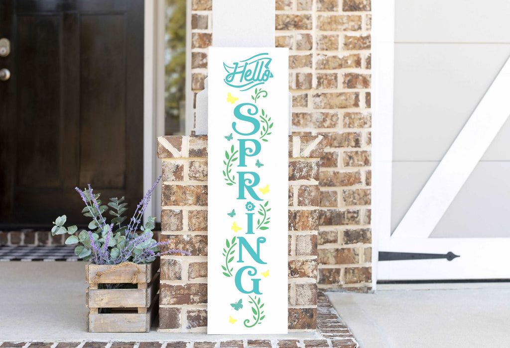 Hello Spring Porch Plank