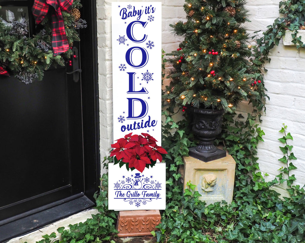 Baby It's Cold Outside Porch Plank Planter