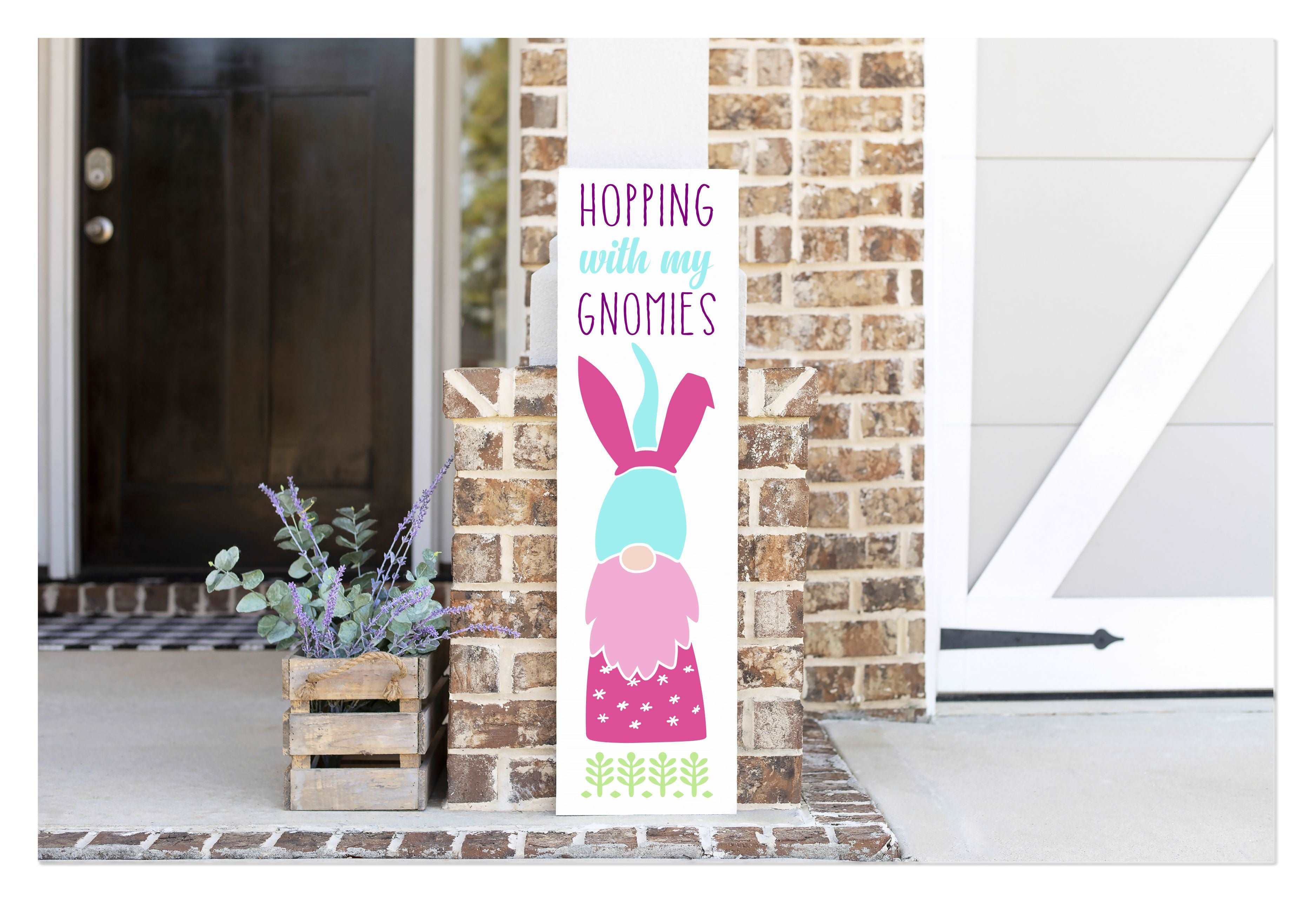 Hopping With My Gnomies Porch Plank