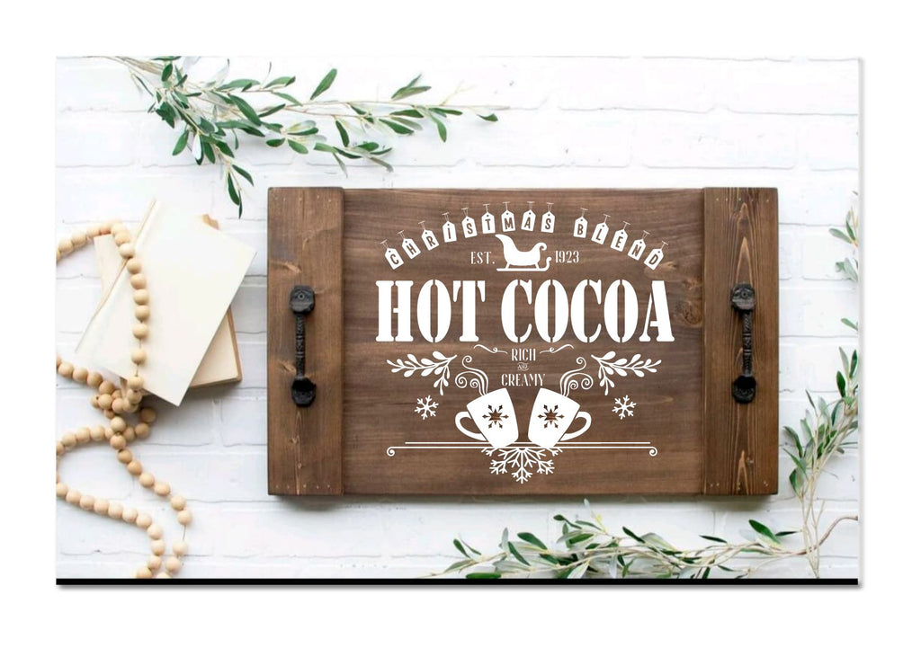 Hot Cocoa Farmhouse Tray