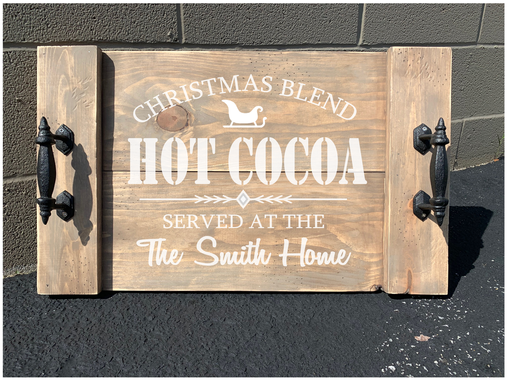 Christmas Blend Hot Cocoa Farmhouse Tray