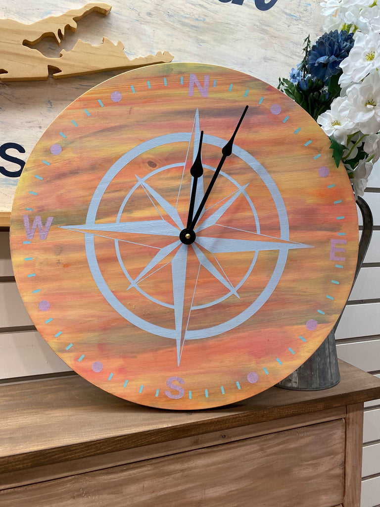 Compass Rose Clock