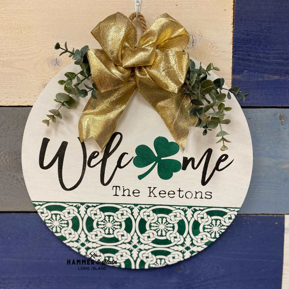 Celtic Pattern Welcome Doorhanger