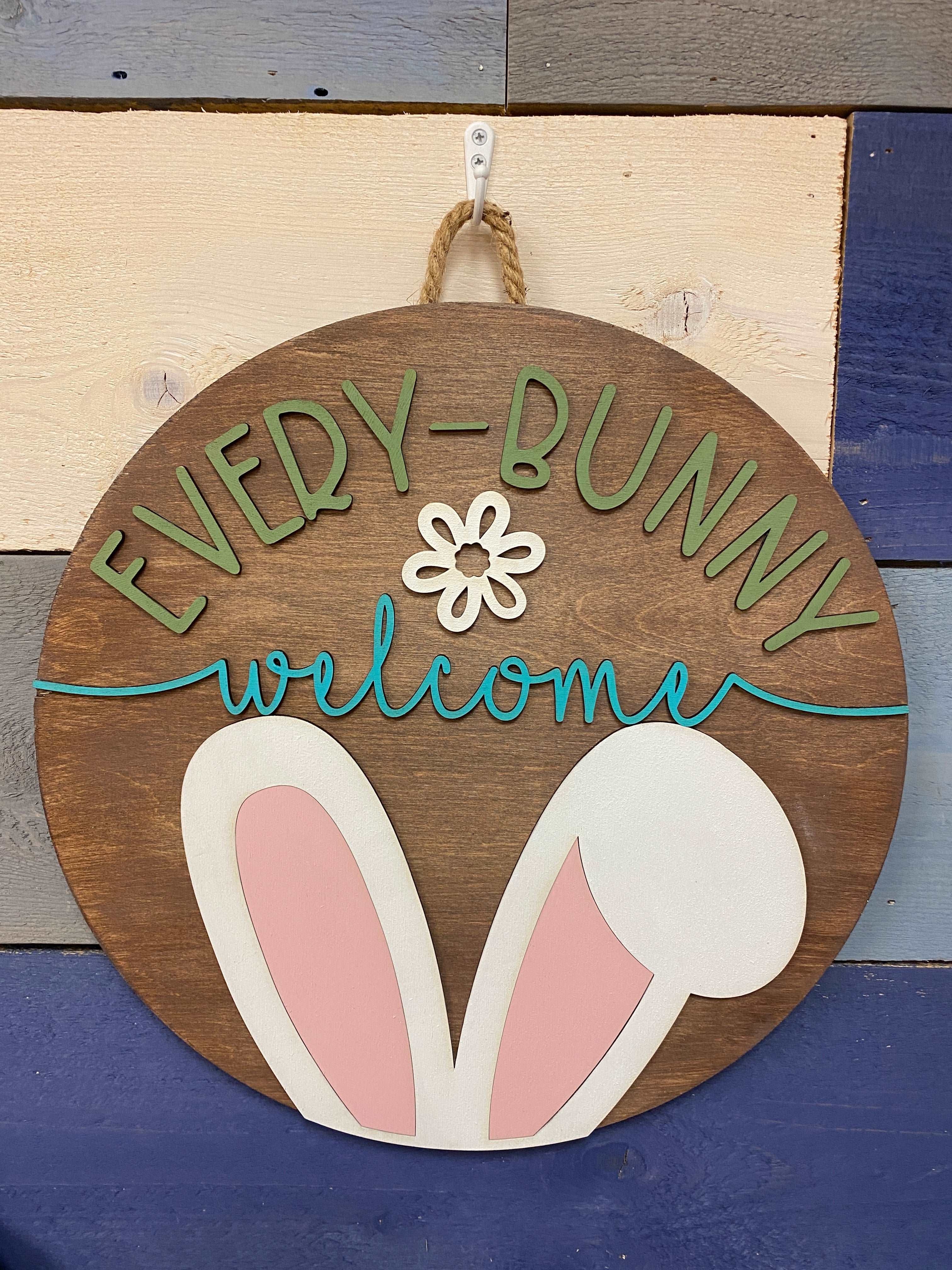 Every Bunny Welcome 3D Doorhanger