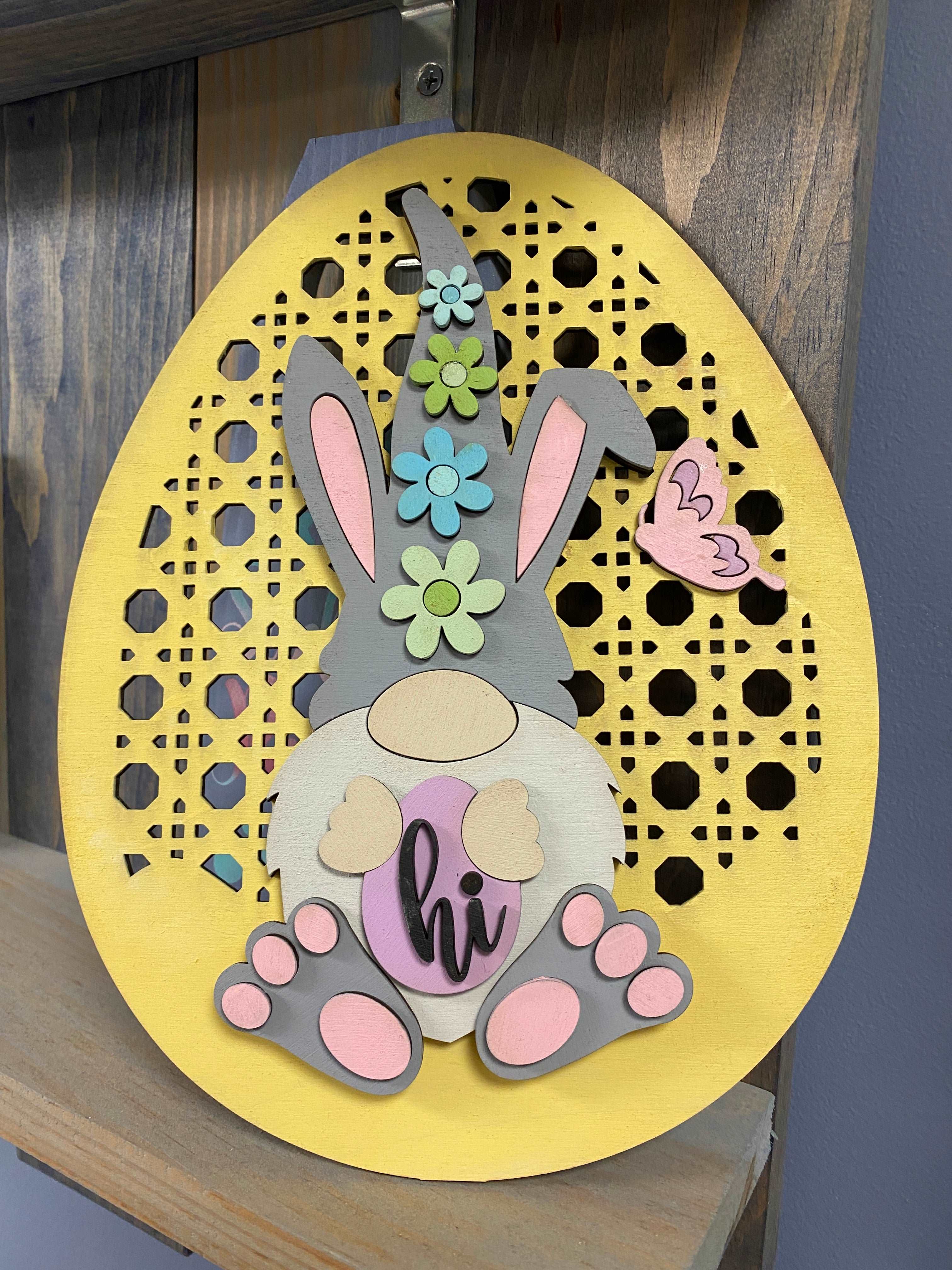 Easter Gnome 3D Doorhanger