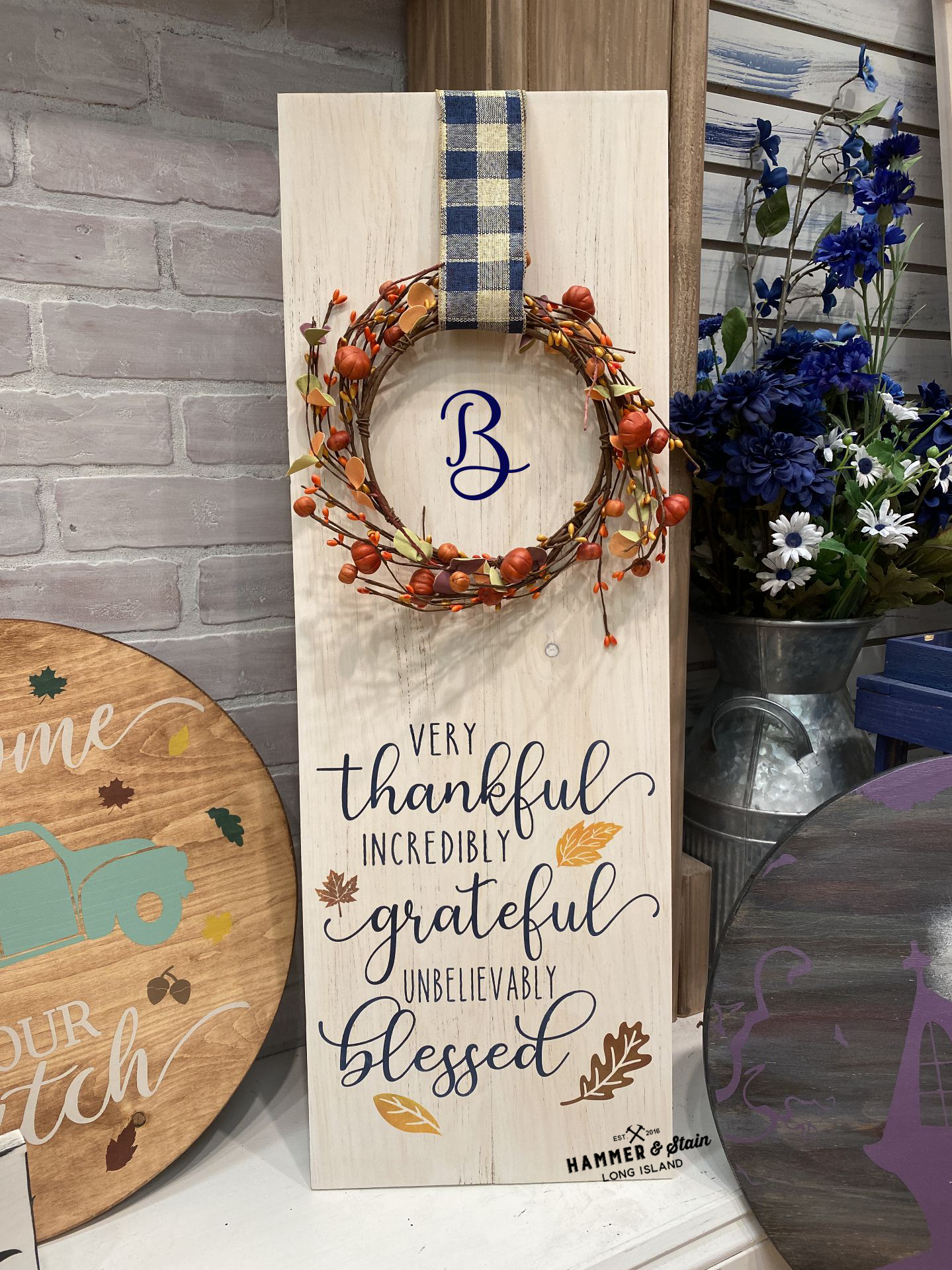 Very Thankful Incredibly Grateful Double Plank