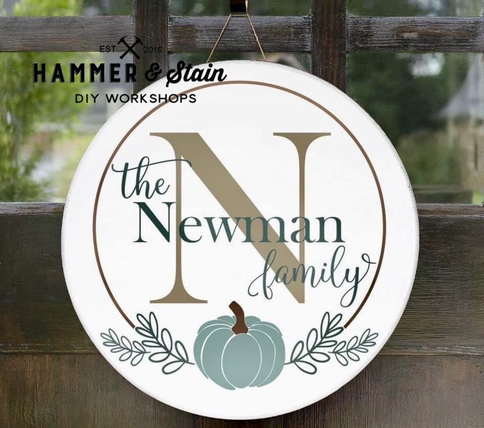Family Name Pumpkin Round