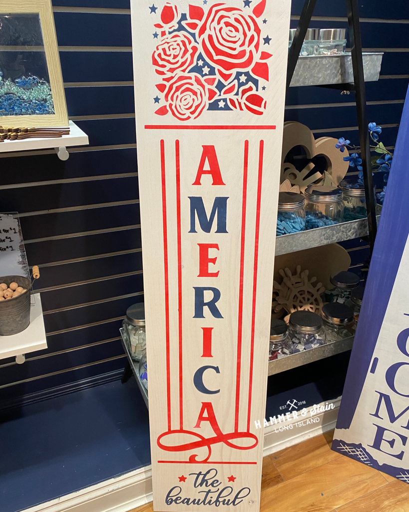 America The Beautiful Porch Plank