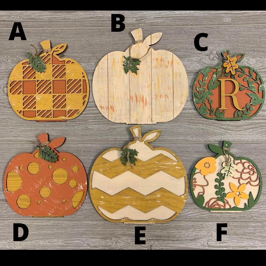 Personalized Tabletop Pumpkin Trio (design options available)