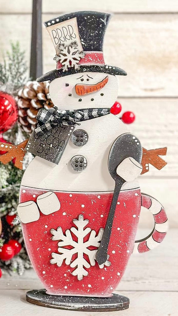 Hot Cocoa 3D Snowman