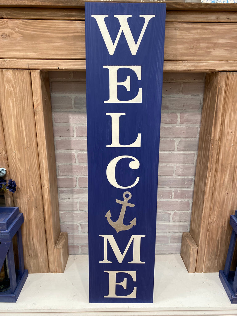 Welcome w/Anchor Porch Plank