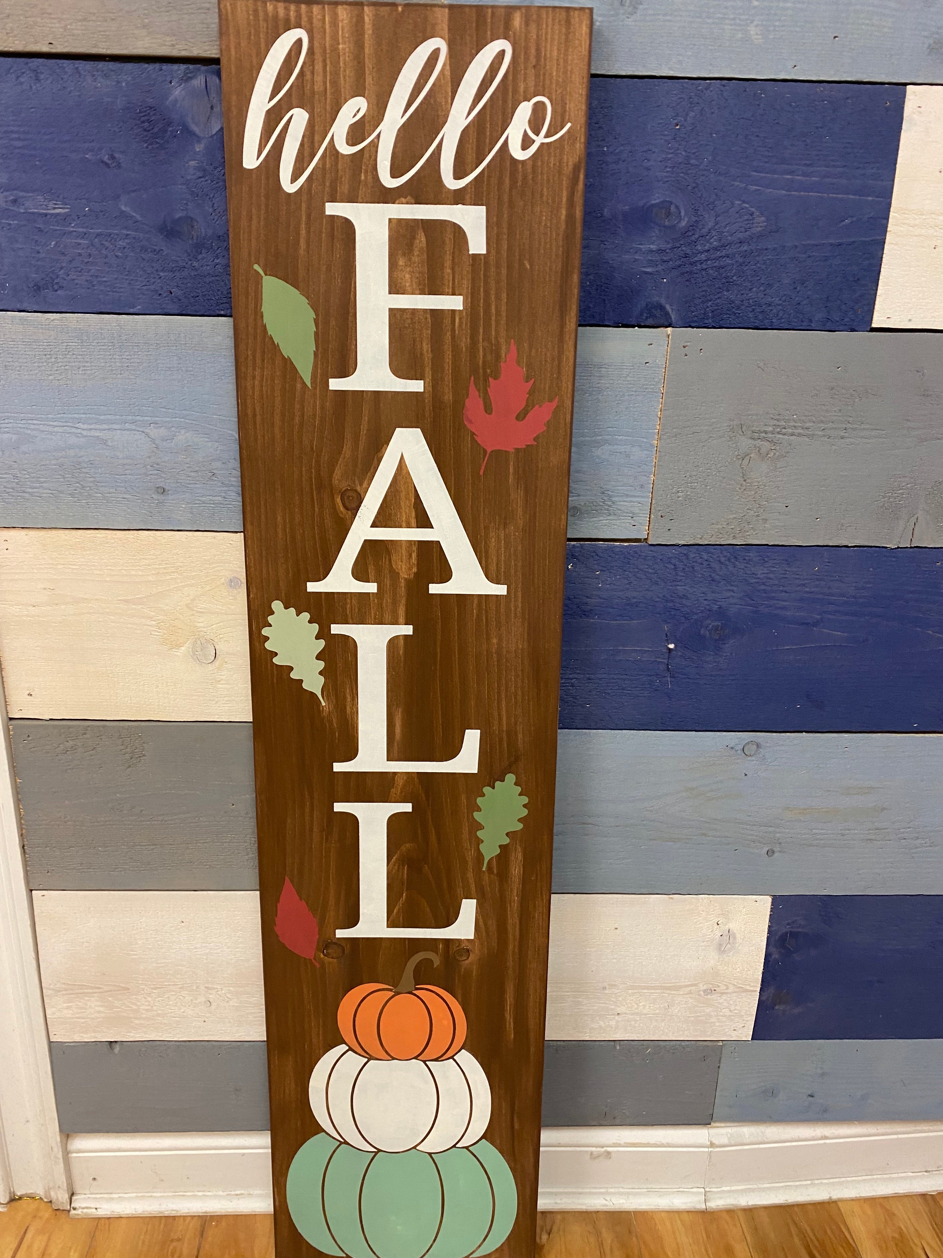 Hello Fall Porch Plank
