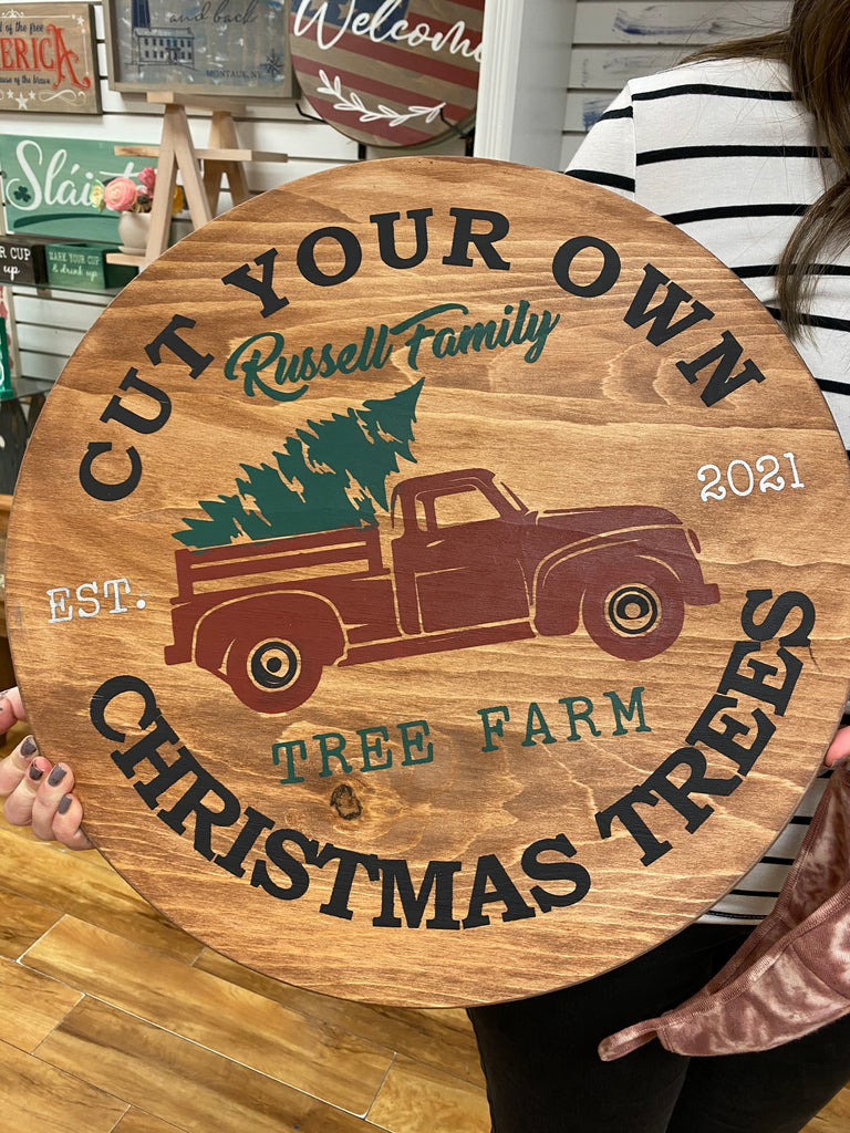 Cut Your Own Christmas Trees Round