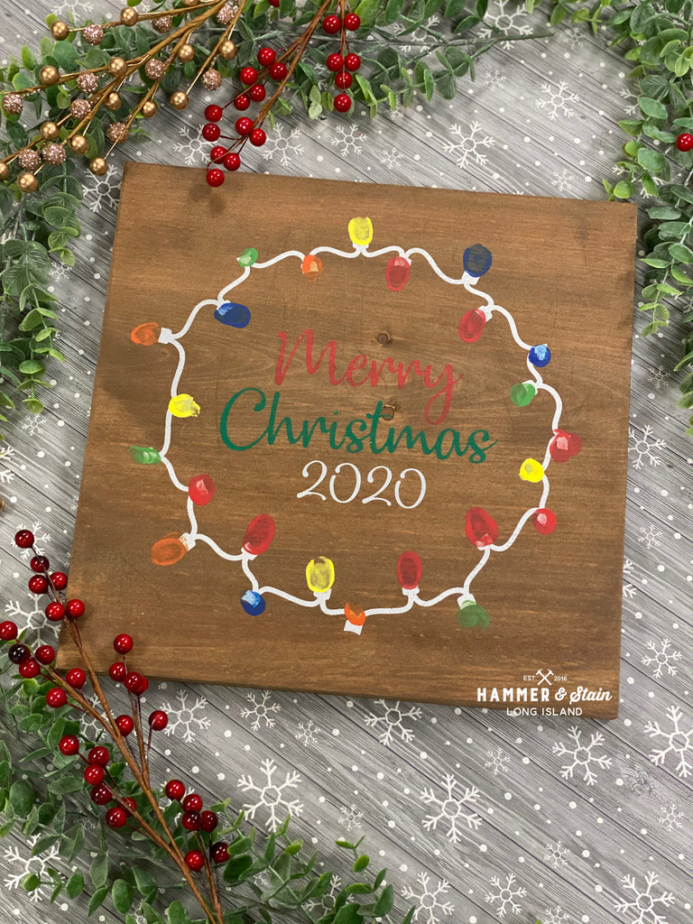 Fingerprint Merry Christmas Gallery Sign