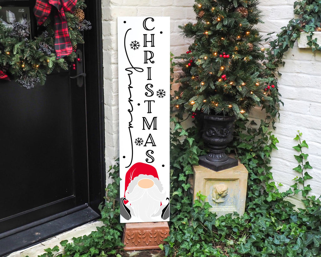Merry Christmas Gnome Porch Plank