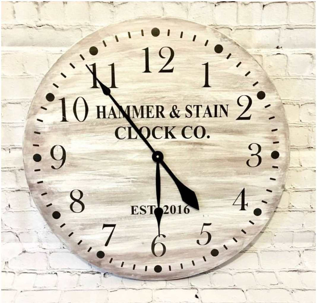 Family Name Round Clock