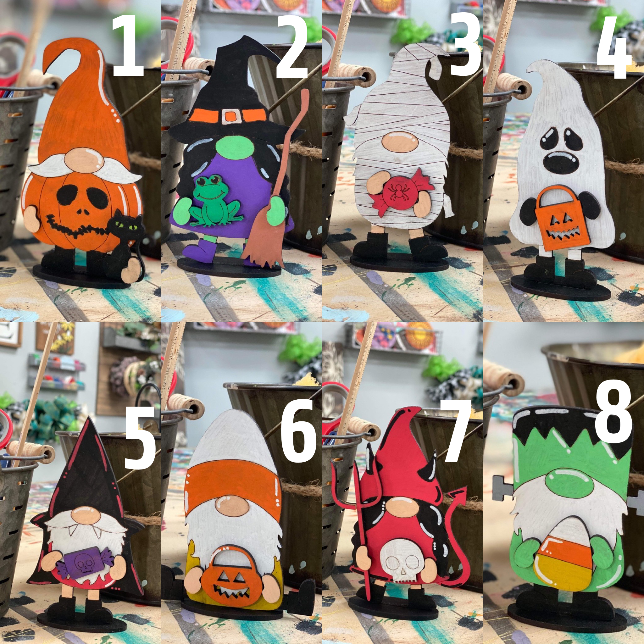 Halloweenie Gnomes Sets (design options available)