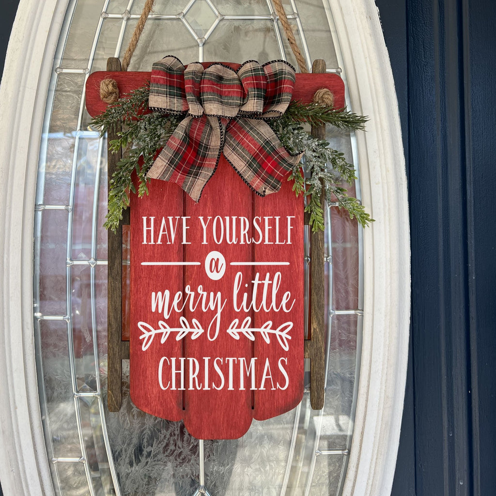 Have Yourself A Merry Sled Doorhanger