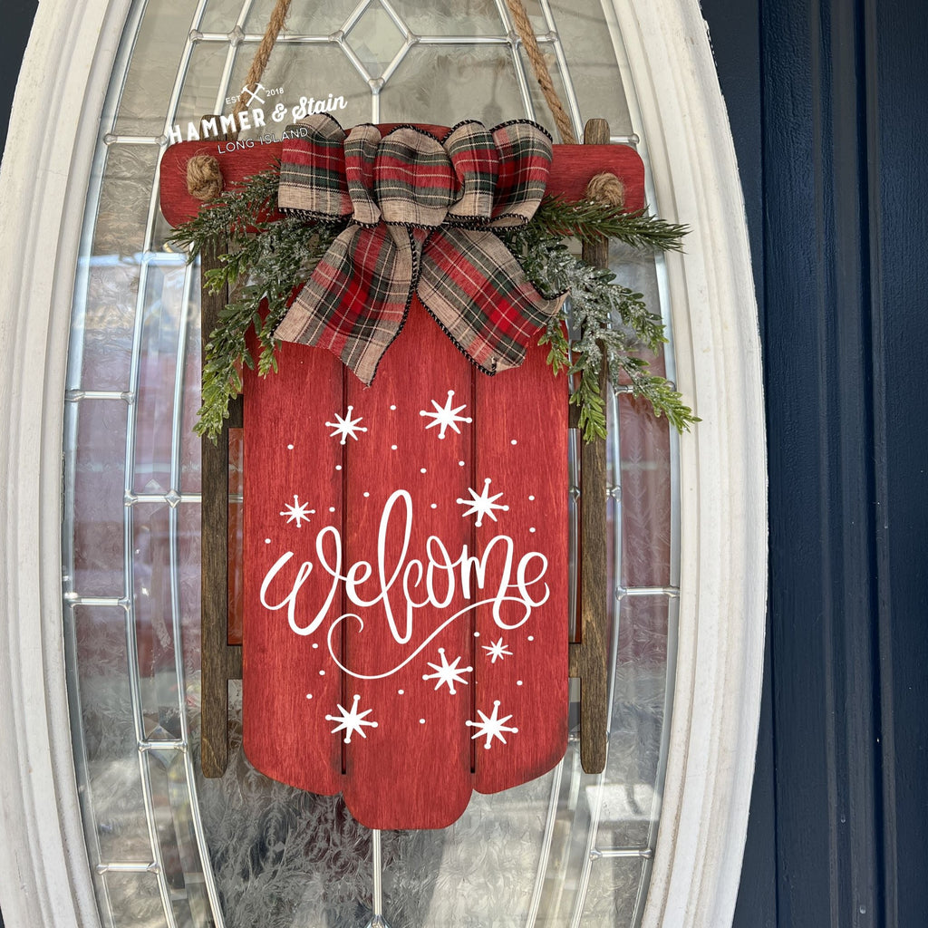 Welcome Sled Doorhanger