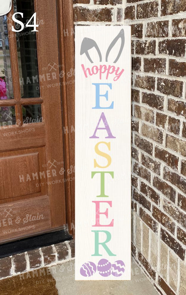 Hoppy Easter Porch Plank