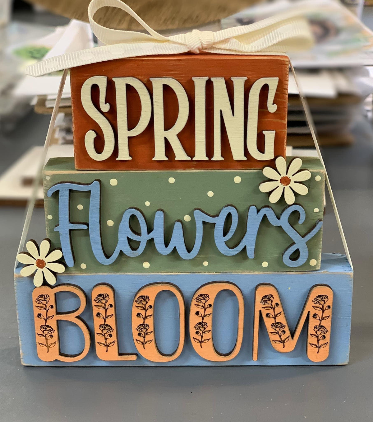 Spring Word Stacker Tabletop – Hammer & Stain Long Island