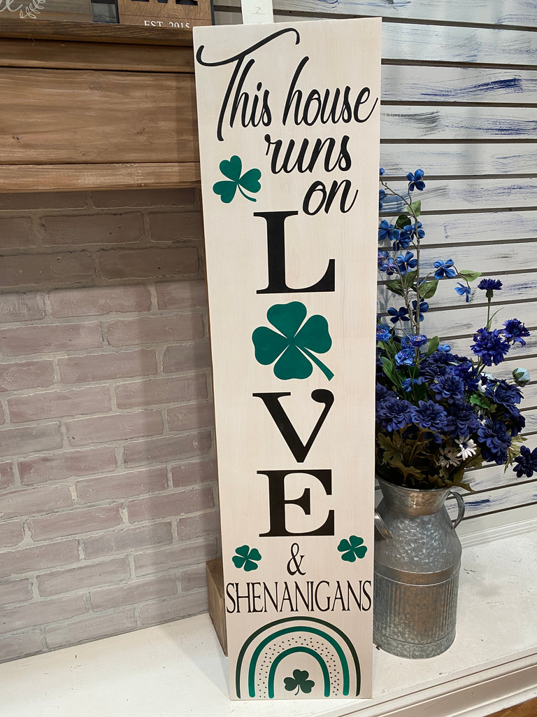 This House Runs On Love Porch Plank
