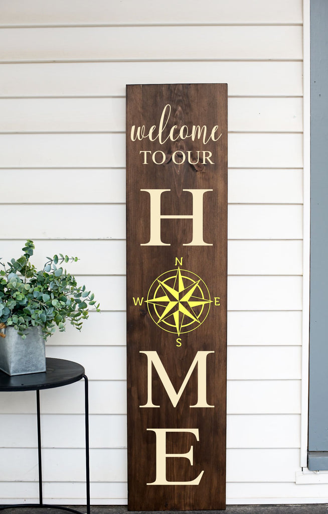 Welcome To Our Home w/Compass Porch Plank