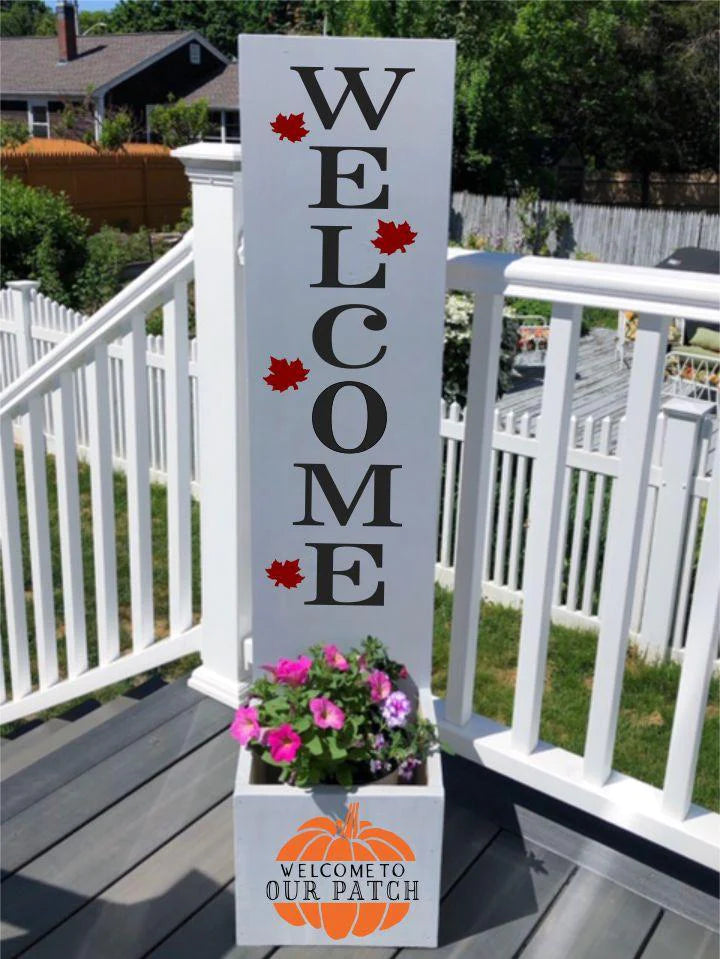 Welcome Fall & Halloween: Porch Planks & Planter Candy Boxes