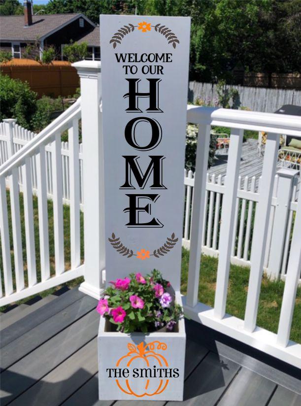 Welcome Fall & Halloween: Porch Planks & Planter Candy Boxes