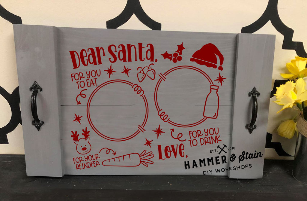 Dear Santa Whimsical Cookie Tray