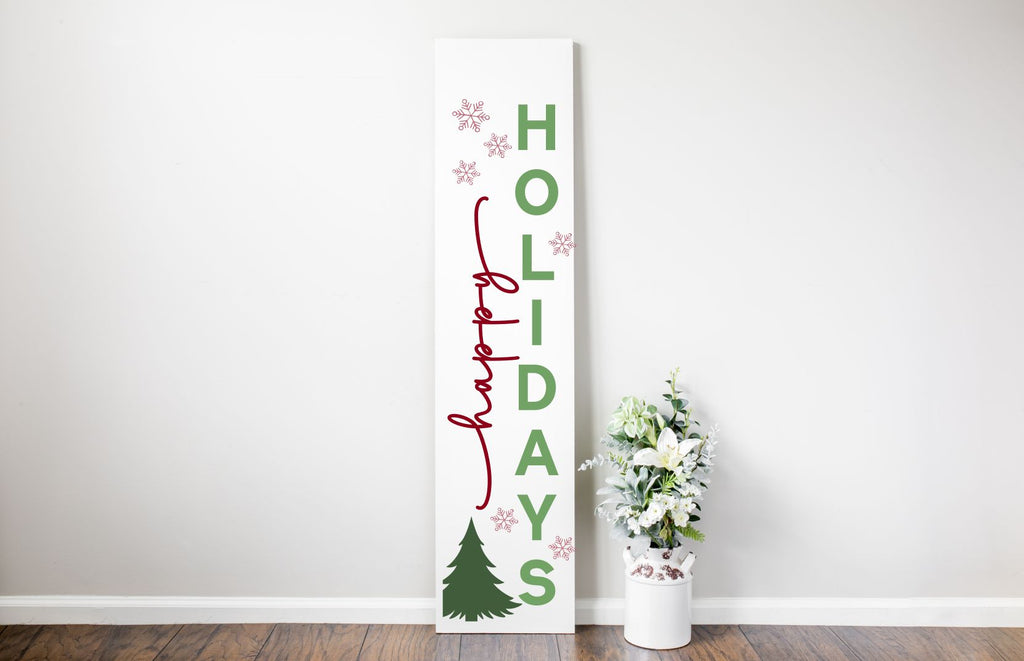 Happy Holidays Porch Plank