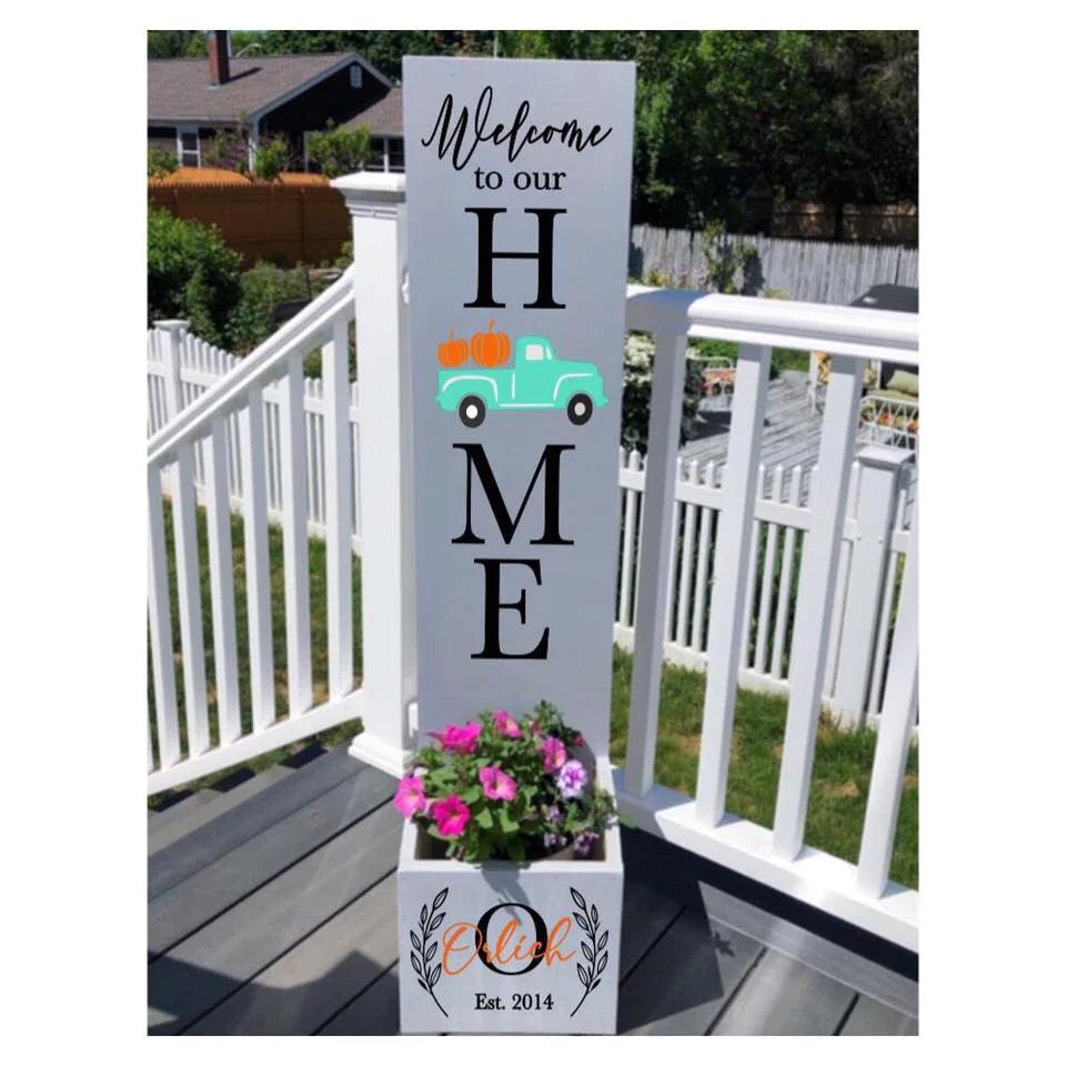 Welcome Fall & Halloween: Porch Planks & Planter Candy Boxes