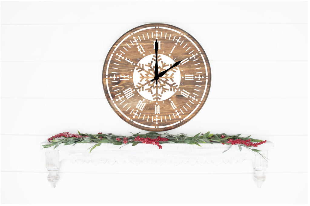 Snowflake Roman Numerals Clock